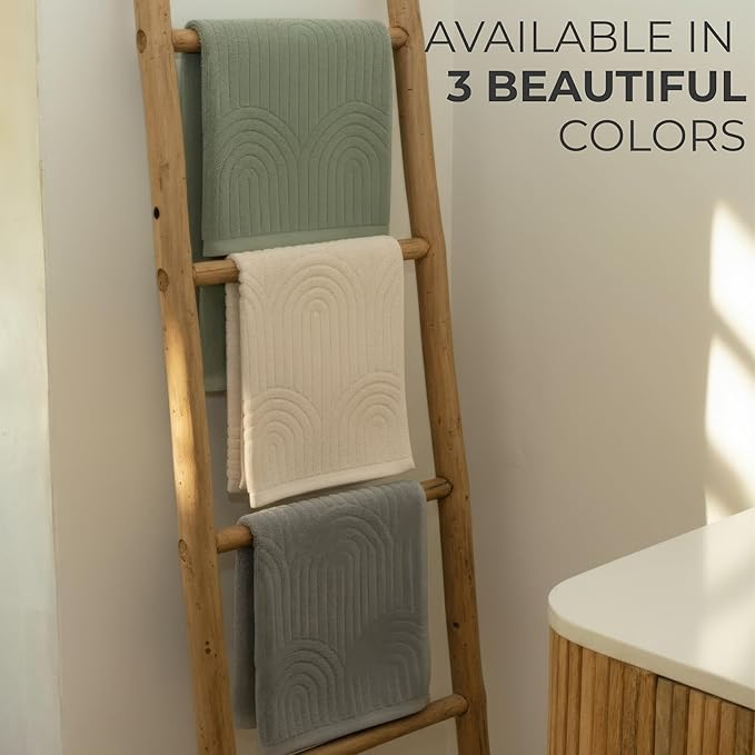 Decorative Hand Towels Set of 2 - Soft Boho Cotton for Bathroom or Kitchen | Absorbent, Lightweight and Quick Drying - Perfect to Elevate Any Bath Decoration at Home