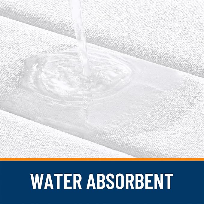 OLANLY Memory Foam Long Bathroom Rugs Runner 47x24, Super Soft Absorbent | White, Quick Dry Bath Mat, Machine Washable Shower Floor Rugs, Bathmat Carpet for Bathroom Floor, Tub and Shower