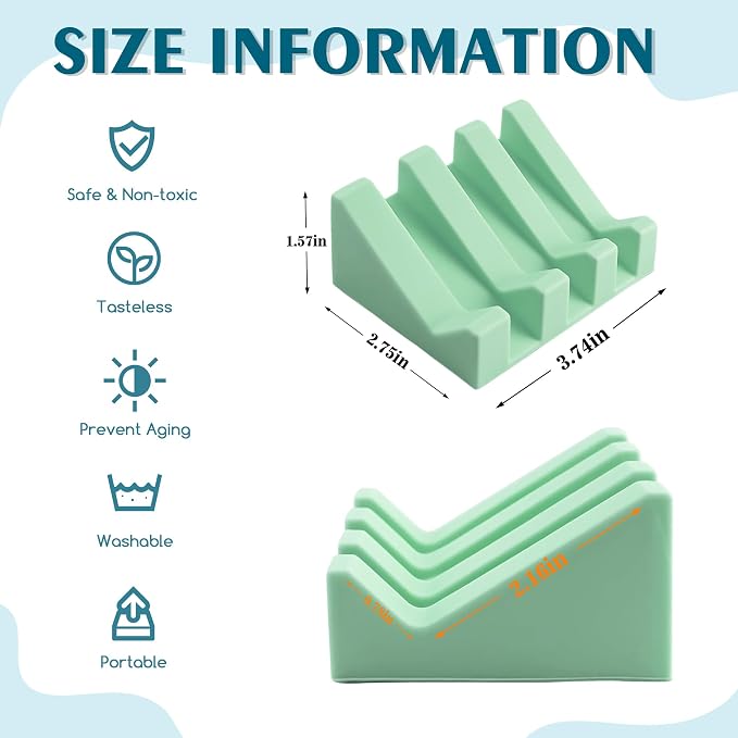 Self Draining Soap Dish Holder,Silicone Soap Dish,for Bathroom,Kitchen, Sponges，Can Extend Soap Life，Keep Soap Bars Dry and Easy Cleaning (Sea Blue,1-Pack)