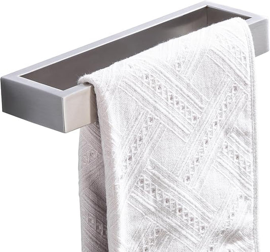 Towel Bar, 9 Inch Hand Towel Holder Wall Mount, Towel Racks for Bathroom Accessories, Stainless Steel Towel Ring Hardware (Brushed Nickel, 1 Pack)