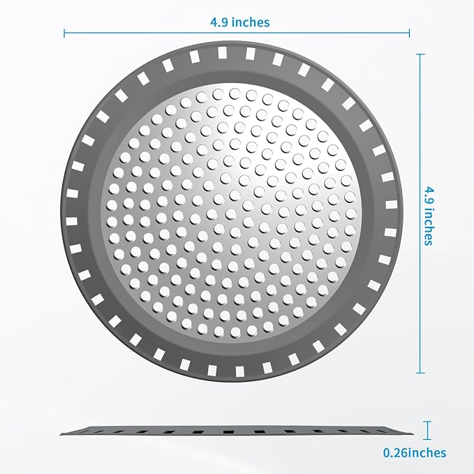 Shower Drain Hair Catcher,Aluvor Shower Drain Cover Bathtub Drain Strainer | Weighted Metal Hair Trap Stopper Sink Protector Filter Bathroom Flat Strainer Stopper
