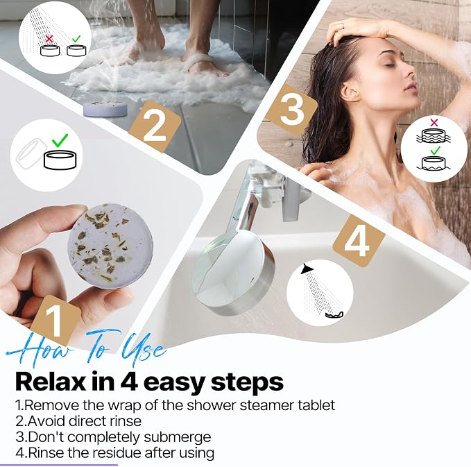 SWCANDY Shower Steamers Aromatherapy Gifts for Women 8 Pcs Shower Home Spa | Birthday Gifts for Mom Wife Grandma Sister Her Natural Essential Oils Travel Essentials, Hotel Holidays Self Care Relaxation