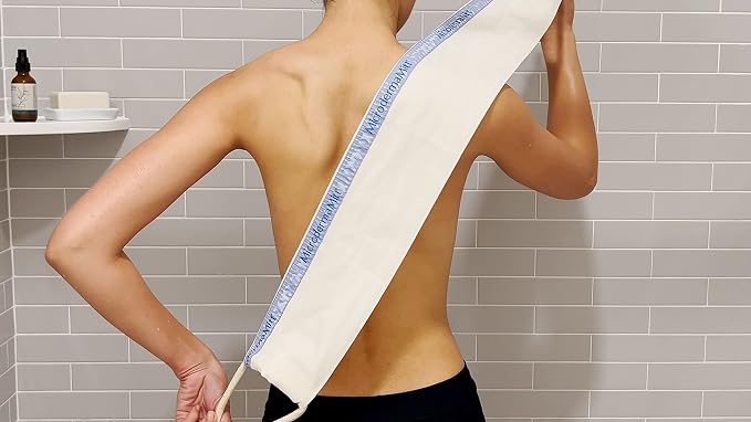MicrodermaMitt Deep Exfoliating Back Scrubber - Bath & Shower Premium Back Scrub & Dead Skin Remover - Heavy Duty Double-Sided Turkish Kessa Exfoliator - Body Cleaner for Shower