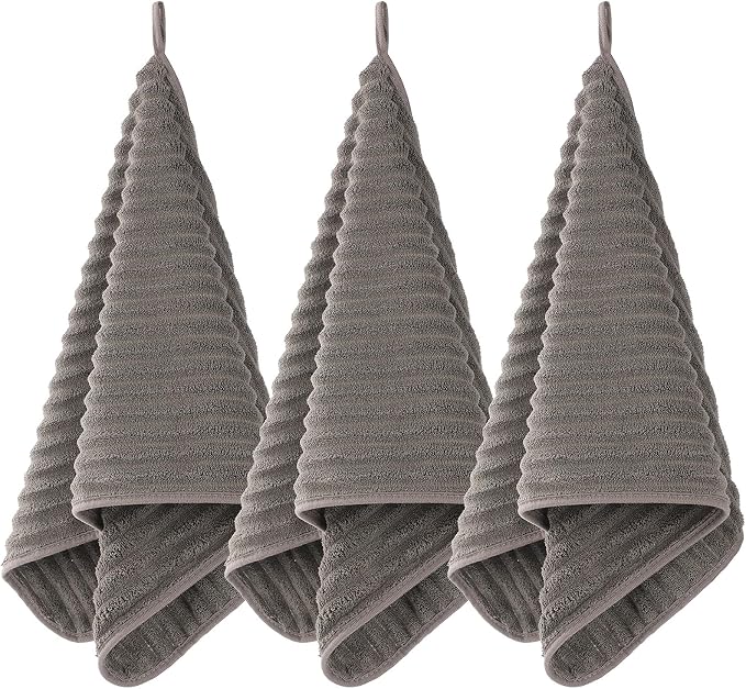 Luxury 3-Piece Quick-Dry Bath Towel Set – Ultra Soft Microfiber Towels | Hand Bath Towels for Bathroom, Pool, Home, Sports Gym & Travel – Elegant Twill Design (14”x 29.6”)