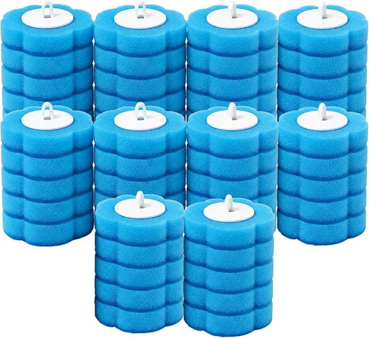 DRQ 60 Count Disposable Toilet Wand Refills, Toilet Bowl Brush Heads | 60 refill heads only, no handle or holder, built-in cleaner layer, compatible with DRQ handles