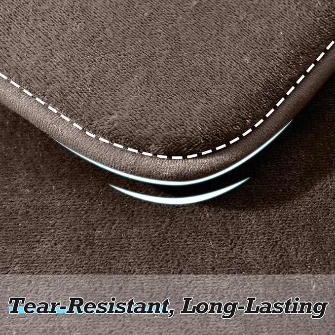 Bathroom Rugs Sets 2 Piece, Non-Slip & Quick Dry Bath Mat Set, Ultra Soft Velvet Bath Rugs for Bathroom, Toilet and Shower Floor, Brown