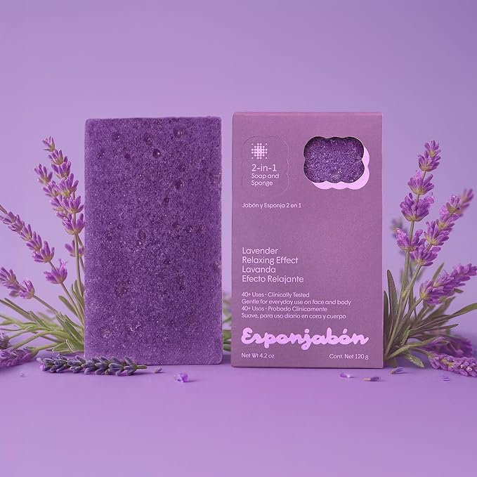 T.Taio Esponjabon Soap Sponge Variety Pack - Shower Scrubber & Bath Wash Scrub - Massage Face - Bathroom Accessories - Mother of Pearl, Aloe Vera, Lavender, Charcoal, Cucumber-Melon, Oatmeal (6 Pack)