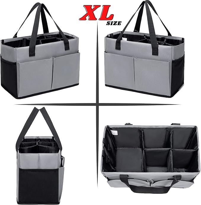 Cleaning Caddy with Handle and Shoulder Strap Organizer for Cleaning Supplies