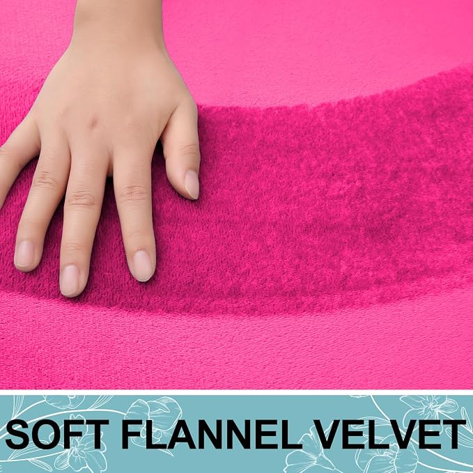Smiry Memory Foam Bath Mat 24x16, Extra Soft and Absorbent Bathroom Rugs | Deep Pink, Quick Dry Machine Washable Non-Slip Bath Mat for Bathroom Floor, Shower and Tub