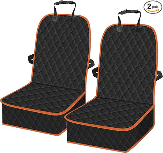 2 Packs Car Front Seat Cover for Dogs, Waterproof Pet Car Seat Protector, Nonslip Scratch-Proof Dog Seat Cover for Cars, Trucks & SUVs
