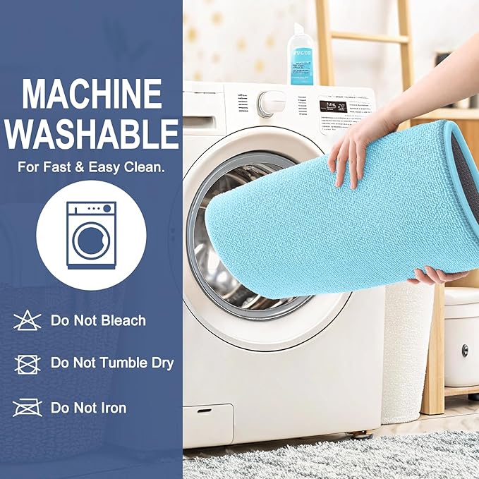 OLANLY Thick Memory Foam Bathroom Rugs 36x24, Absorbent Bath Mat, Sky Blue | Soft Quick Dry Bath Rugs, Non-Slip, Machine Washable Carpet for Bathroom Floor, Tub and Shower, Home Decor Accessories
