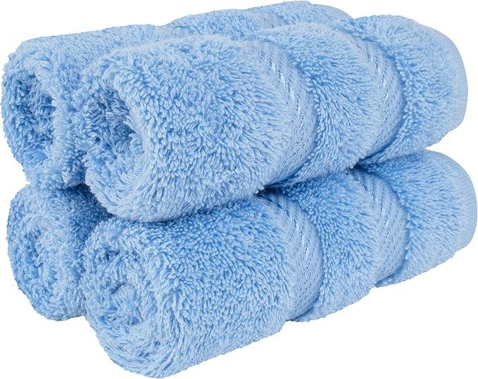 American Soft Linen 100% Cotton Luxury Turkish Towels, 4 PC Washcloth Set | Soft Absorbent Quick Dry OEKO Tex Standard 100 Certificated Durable Machine Washable Premium Hotel Quality