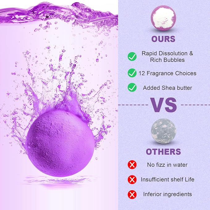 Bath Bombs for Women Gift Set 12 Pack Natural Relaxing Bath Bombs for Her，Aromatherapy Bubble Bath & Fizzy, Halloween Boo Basket Birthday Gifts for women Mom Gifts idea For wife/Teens, girlfriend,Kids