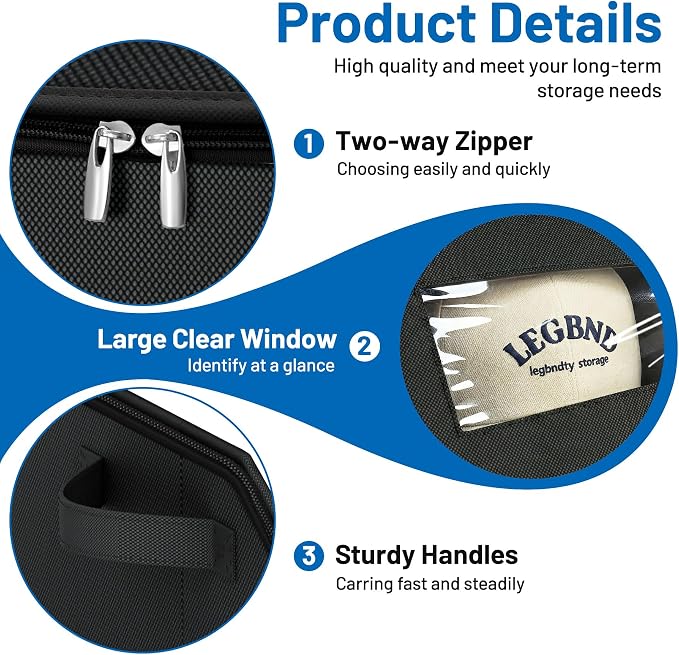 AOODA Sturdy Hat Storage for Baseball Caps, Holds up to 24 Caps Clear Hat Organizer for Closet, Bedroom, Wide Hat Box with Cardboard (Pure black)