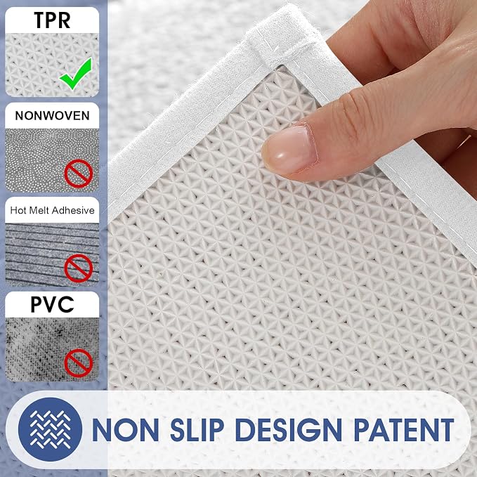 IM HOME Bathroom Rugs Cream White 36"x24", Ultra Soft Thick Plush Fluffy Microfiber Absorbent Bath Mat, Non-Slip Backing, Machine Washable Bath Mats for Bathroom Floor, Tub and Shower