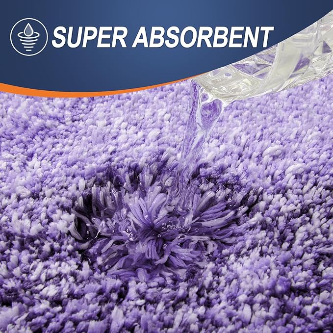OLANLY Bathroom Rugs Mat 36x24, Extra Soft Absorbent Microfiber Bath Rugs | Violet, Non-Slip Quick-Drying Rubber Backing, Washable Plush Bath Mat for Floor, Tub and Shower, Home Decor Accessories