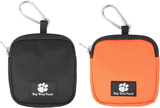 2 Pack Mini Dog Training Treat Pouch with Clip for Leash and Collar, 1 Cup