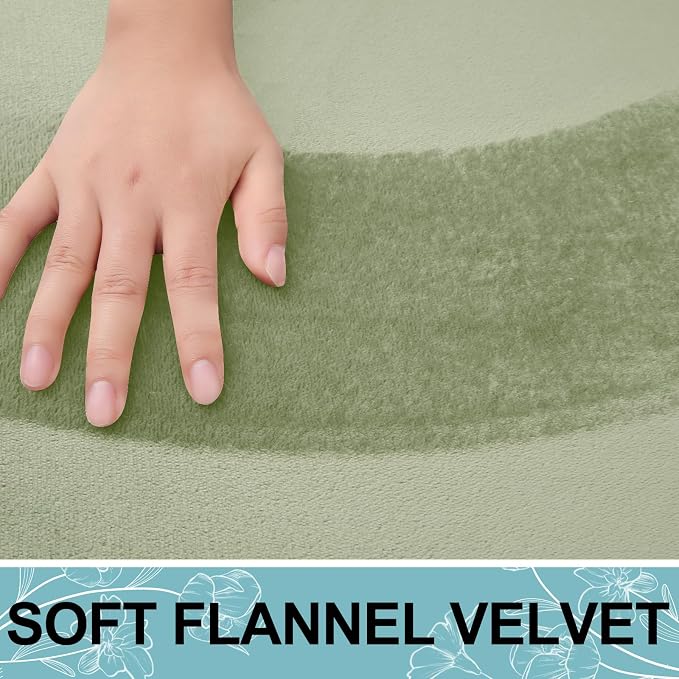 Smiry Memory Foam Bath Mat 36x24, Extra Soft and Absorbent Bathroom Rugs | Sage Green, Quick Dry Machine Washable Non-Slip Bath Mat for Bathroom Floor, Shower and Tub