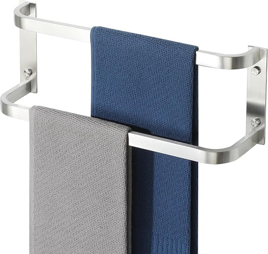 Alise Double Towel Bars 16 Inch, Towel Rack for Bathroom Stainless Steel Bathroom Towel Rack Wall Mounted Towel Holder,Brushed Nickel