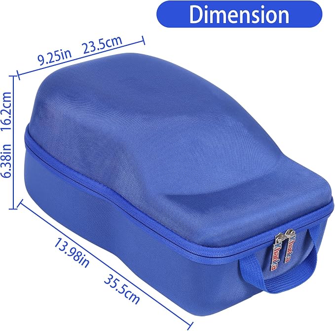 khanka Hard Storage Carrying Case Compatible with Baseball Caps This Organizer Holder Protects up to 8 Hats (Blue)