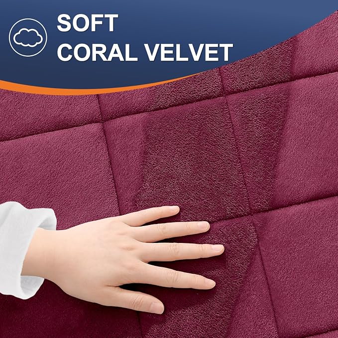 OLANLY Memory Foam Bath Mat 24x16, Ultra Soft and Absorbent Bathroom Rugs | Burgundy, Quick Dry, Machine Washable Shower Bath Rugs, Comfortable Bath Carpet for Bathroom Floor, Tub and Shower