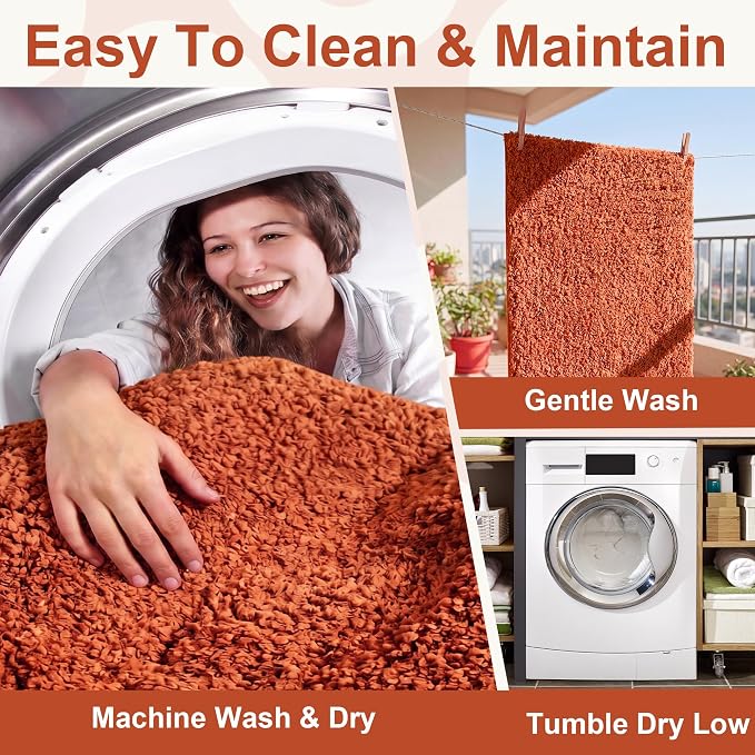 Bathroom Rugs Sets 3 Piece Non Slip Washable Bath Mat Set | Microfiber bath rug set with toilet mats for bathroom , Soft Absorbent toilet rug set TPR Rubber Backed bathroom floor mat