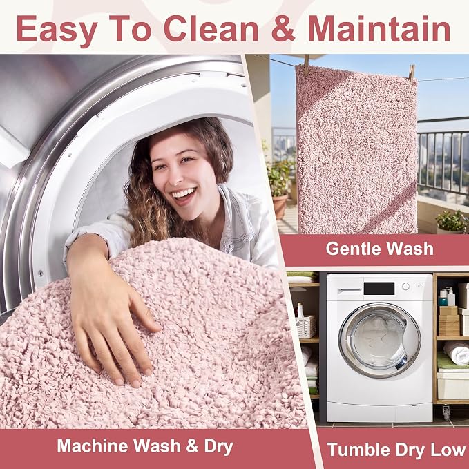 Bathroom Rugs Sets 3 Piece Non Slip Washable Bath Mat Set | Microfiber bath rug set with toilet mats for bathroom , Soft Absorbent toilet rug set TPR Rubber Backed bathroom floor mat