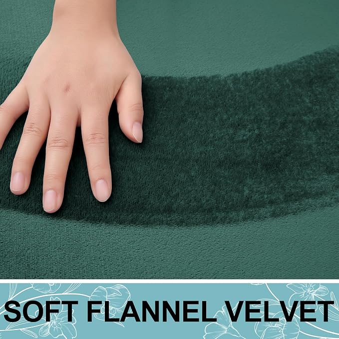 Smiry Memory Foam Bath Mat 24x16, Extra Soft and Absorbent Bathroom Rugs | Green, Quick Dry Machine Washable Non-Slip Bath Mat for Bathroom Floor, Shower and Tub