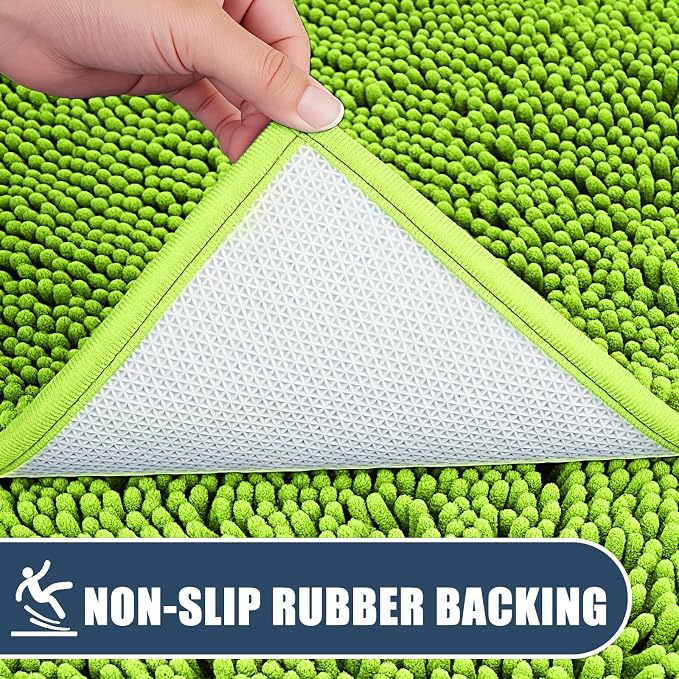 Bathroom Rugs Sets 3 Piece with Toilet Seat Cover 19.5"x 18.5" | Machine Washable Bath Rug Set with Tpr Non Slip Rubber Backing Solid Bath Mat Set for Luxury Bathroom Decoration