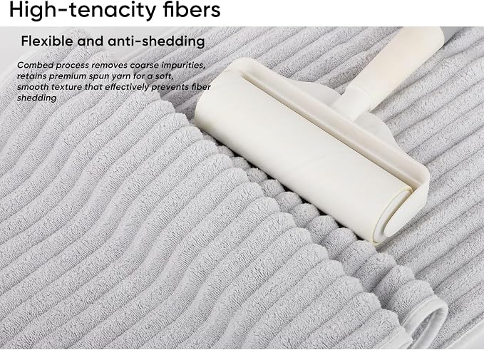 Luxury 3-Piece Quick-Dry Bath Towel Set – Ultra Soft Microfiber Towels | Hand Bath Towels for Bathroom, Pool, Home, Sports Gym & Travel – Elegant Twill Design (14”x 29.6”)