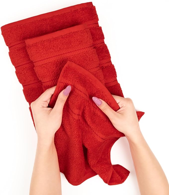 American Soft Linen 100% Cotton Luxury Turkish Towels, 6 Piece Towel Set | Soft Absorbent Quick Dry OEKO Tex Standard 100 Certificated Durable Machine Washable Premium Hotel Quality
