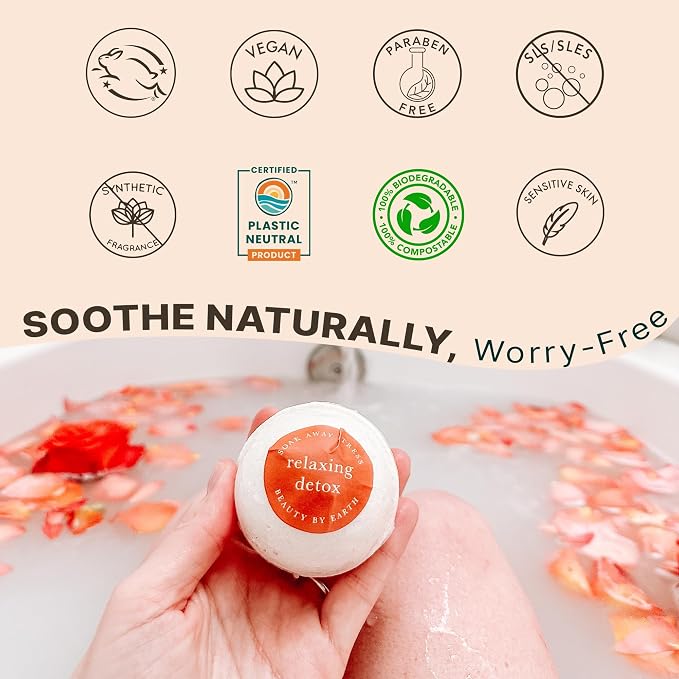 Bath Bombs Gift Set - USA Made with Organic & Natural Ingredients | Relaxing Spa Gifts for Women & Men