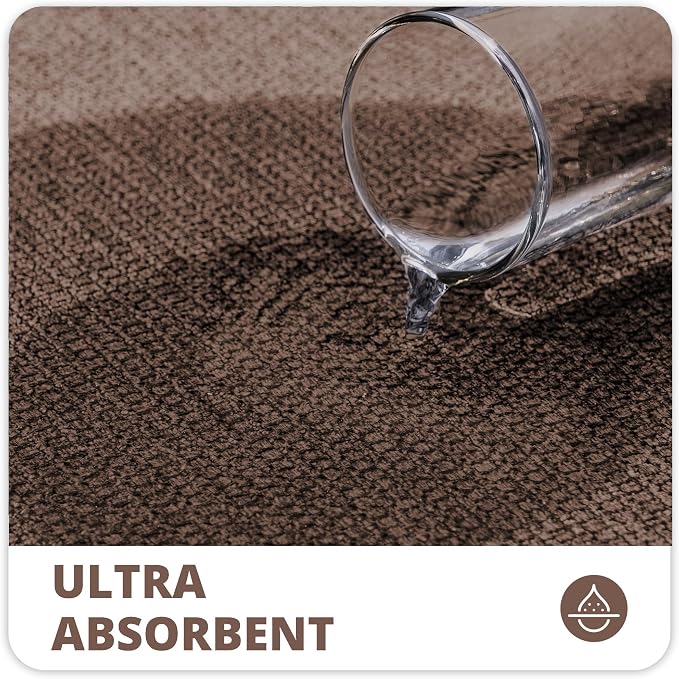 Bosap Bath Mat,Ultra Thin Bathroom Runner Rugs,Large Bath Mats for Bathroom,Quick Dry,Non-Slip,Machine Washable,Low Pile,Bath Rug,Shower Outside,Sink,Home Decor Accessories.Brown,2'x5'（24x60inch）