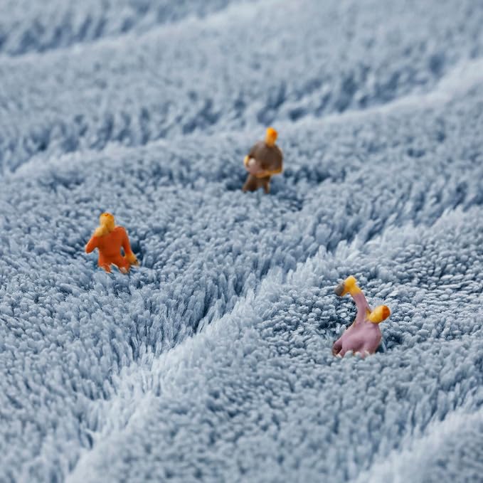 MINIDEAR Bathroom Rugs 24x17 Light Blue - Thick Memory Foam Bath Mat, Ultra Soft & Plush Non-Slip, Quick Dry, Absorbent Washable Floor Microfiber Mat for, Home Decor Accessories