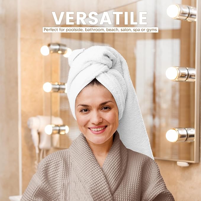 Towel and Linen Mart 100% Cotton 12 Pack Bath Towel Set, Quick Dry, Super Absorbent, Light Weight, Soft, (27 x 54 Pack of 6) (27 x 54 12 Pack, Plum, Pink, Beige, Grey, White, Peach)
