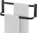 Alise Double Towel Bars 16 Inch, Towel Rack for Bathroom Stainless Steel Bathroom Towel Rack Wall Mounted Towel Holder, Matte Black