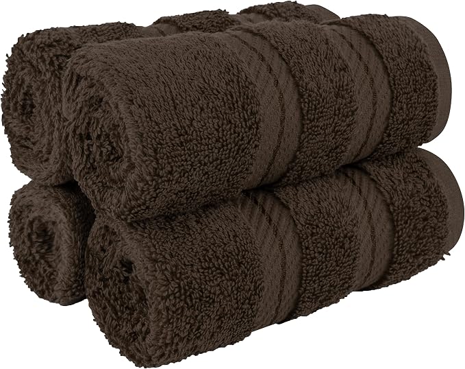 American Soft Linen 100% Cotton Luxury Turkish Towels, 4 PC Washcloth Set | Soft Absorbent Quick Dry OEKO Tex Standard 100 Certificated Durable Machine Washable Premium Hotel Quality