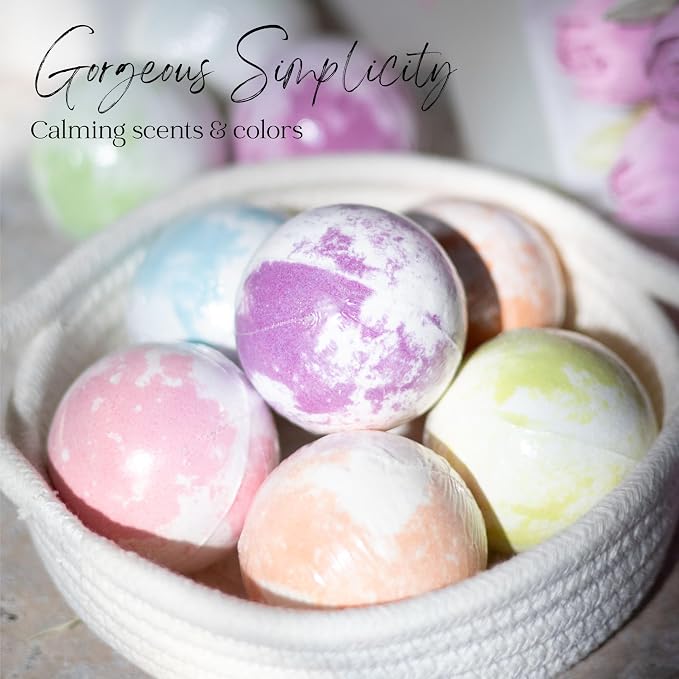 EvolutionUSA 12 Mother’s Day Bath Bombs for Women – Beautiful Bath Bombs for Mom, Thoughtful Mother’s Gift of Luxury & Relaxation, Gorgeous Bath Balls Set, Luxury Aromatherpy Bathbombs, Gift Set Women