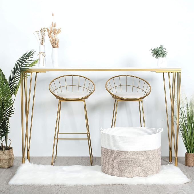MINTWOOD Design Extra Large 22 x 16in Decorative Woven Cotton Rope Blanket Storage Basket Bin Living Room with Handles and Laundry Hamper for Pillows, Pool Towels, Dog Toys, Shoes, Light Brown
