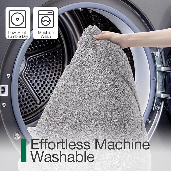 LUMI Large Bathroom Rugs Soft Absorbent, Non Slip Bath Mat 24x43, Grey | Machine Washable with Rubber Backing, Quick Dry, Premium Microfiber Plush Carpet for Bathtub and Shower Floor