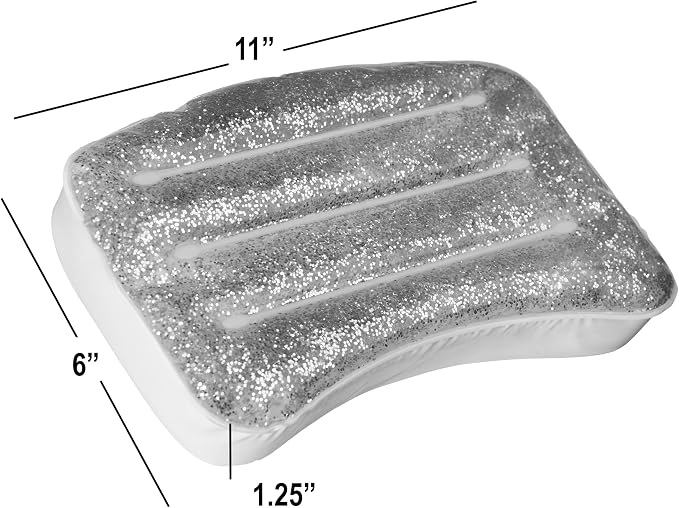 Glitter Gel Cooling Spa Pillow -Bathtub & Hot Tub Relaxation Cushion (Pack of 2)