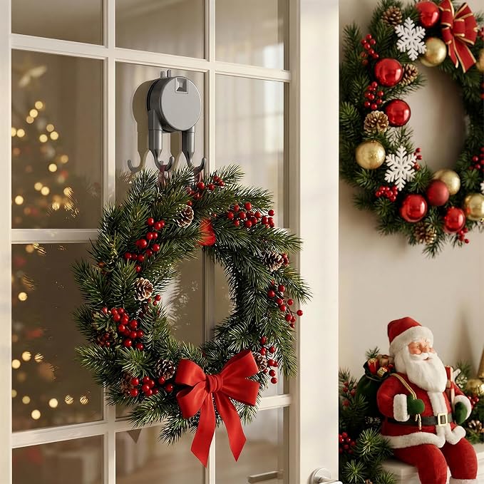 Strong Suction Cup Hooks for Shower, Bathroom, Kitchen, Heavy Duty Hangers for Door Wreaths, Robe, loofah, Towel, Utensils, Removable Wall Hooks for Tile, Glass, Mirror (2 Pack-Gunmetal)