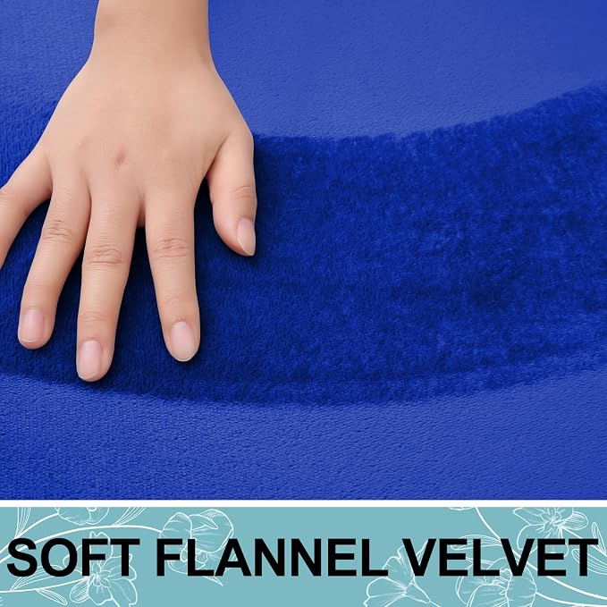 Smiry Memory Foam Bath Mat 36x24, Extra Soft and Absorbent Bathroom Rugs | Royal Blue, Quick Dry Machine Washable Non-Slip Bath Mat for Bathroom Floor, Shower and Tub