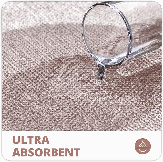 Bosap Bath Mat,Ultra Thin Bathroom Runner Rugs,Large Bath Mats for Bathroom,Quick Dry,Non-Slip,Machine Washable,Low Pile,Bath Rug,Shower Outside,Sink,Home Decor Accessories.Beige,3'x4'(36x48inch)