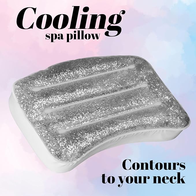 Glitter Gel Cooling Spa Pillow -Bathtub & Hot Tub Relaxation Cushion (Pack of 2)
