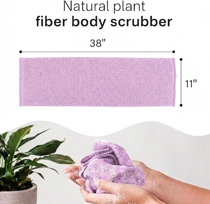 Multicolor Shower Bath Sponge, Gentle Skin Exfoliator for Body and Back Daily Bath Washing, Orange+Lilac+Lakeblue