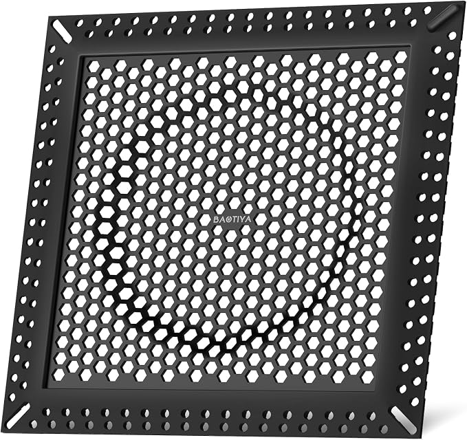 Square Shower Drain Hair Catcher, Anti-Clogging, Black, 6 inch | 304 Stainless Steel and TPE Material/ Not Moving / Easy Clean / Fast Drainage / Fits Bathroom Hair Catcher for Shower