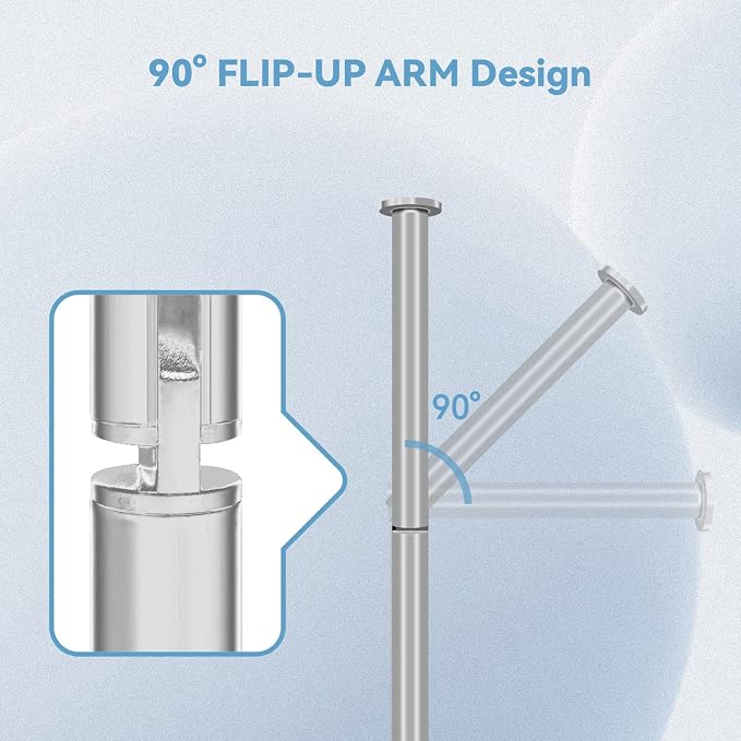 RRM Toilet Paper Holder Stand, Bathroom Free Standing Toilet Paper Holders with Reserve Storage 3-4 Toilet Paper Rolls, 22-inch Stainless Steel Toilet Paper Holder Stand (Brushed) (Pack of 2)