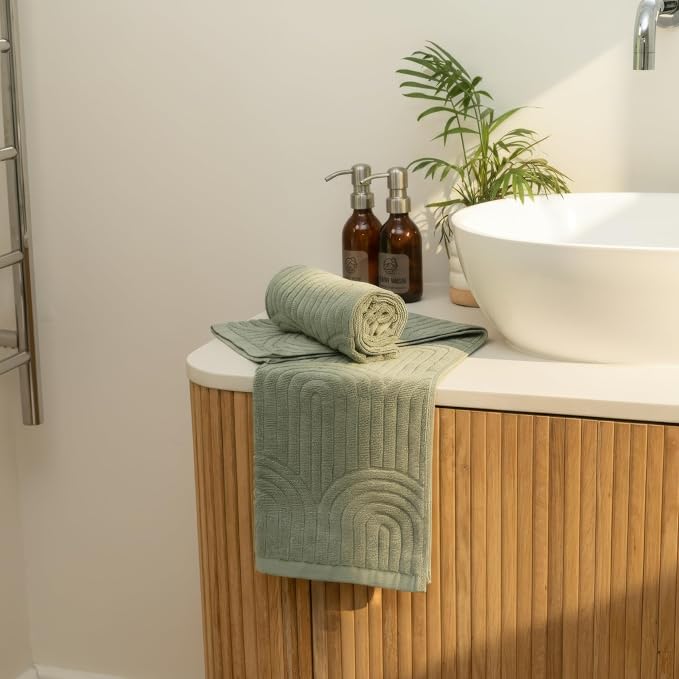 Decorative Hand Towels Set of 2 - Soft Boho Cotton for Bathroom or Kitchen | Absorbent, Lightweight and Quick Drying - Perfect to Elevate Any Bath Decoration at Home