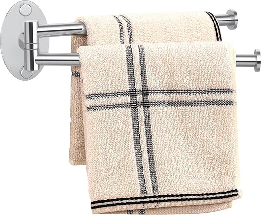 KES Swivel Towel Bar for Bathroom 9-Inch Kitchen Swing Out Double Towel Bar 2-Arm Kitchen Wall Mounted SUS 304 Stainless Steel Polished, A2106S23
